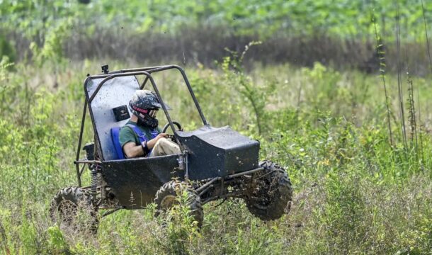 The Baja competition is a rigorous collegiate design series where university students design, build and race a single-seat, all-terrain, off-road vehicle.